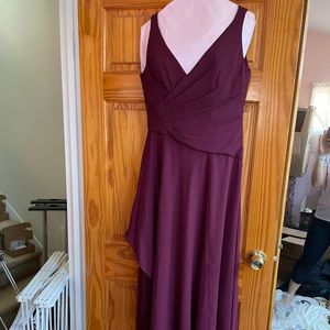 David’s Bridal Size 10 wine floor length gown